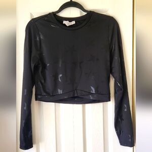 Black Cropped Top with Stars